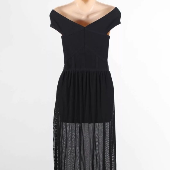 Express Black  Off The Shoulder Dress - Picture 2 of 9